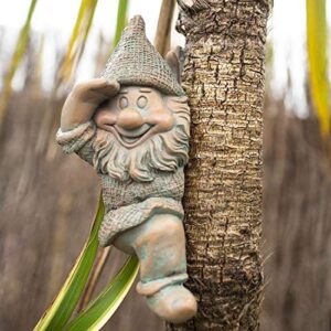 garden mile® Fairy Garden Gnome Elf Tree Peeker Novelty Garden Ornaments Garden Gnome Tree Decoration Home Decor. (Gnome Peeker)