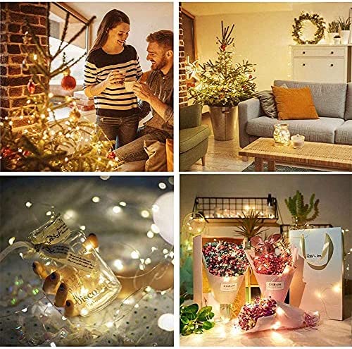 FANSIR 300 LED Curtain String Lights, Upgraded USB Window Fairy Lights 3mx3m 8 Modes Remote Timer Fairy Light Waterproof Copper String Lights for Outdoor Indoor Wedding Bedroom Decoration (Warm White) - Image 7