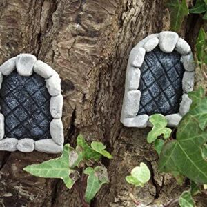 Pair of Arched Stone Fairy Windows Perfect to accompany your fairy door or add to your fairy garden