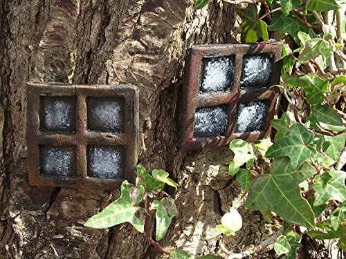 Pair of Stone Fairy Windows Square Design Perfect to accompany your fairy door or add to your fairy garden - Image 5