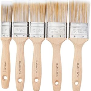HAMILTON 23140-005 Prestige Pure Synthetic 5 Paint Brush Set, Set of 5 Pieces