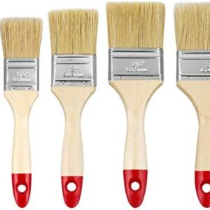 Supvox Household Bristle Paint Brush Set Chip Paint Brushes for Wall Furniture Fence Crafts 10pcs