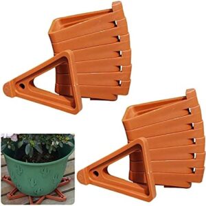 24 Pcs Pot Toes Plant Pot Feet Invisible Flower Pot Risers Potted Triangle Toes Potted Plant Stand for Indoor and Outdoor Pot Lifters Supports Plant Pots Terracotta Pots Small Large Plant Pot
