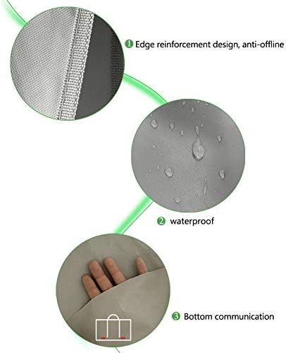 IHOMAGIC 3 Sections Large Laundry Hamper, Laundry Bag Collapsible, Foldable Washing Clothes Sorter, Storage Bag with Carry Handles, Dirty Clothes Bag for Bathroom Bedroom. L60*W32*H49cm (Light Grey) - Image 9