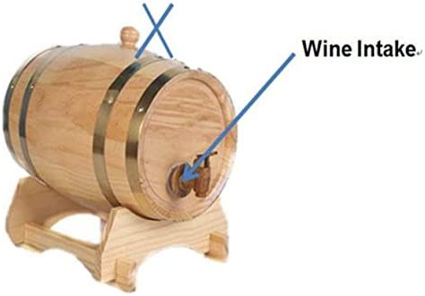 5L Oak Aging Barrels Whiskey Barrel Dispenser Wine Bucket Home Bar Decoration for Storage Wine & Spirits & Whisky Brown (With baked oak chips) - Image 3