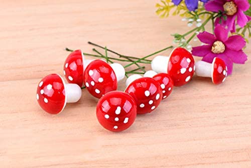 50 Pc Mini Red Mushroom Garden Dotted Small Potted DIY Toy House Landscape Bonsai Plant Garden Decoration,Garden Furniture,Garden Ornaments,Planting Tool,Garden Decoration,Farthers Day Gift - Image 4