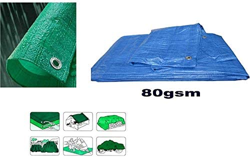 KAV Waterproof Tarpaulin Tarpoline tarpaulins Tarp for Universal Covering Garden Furniture, Camping, Roof Caravan Building site Ground Sheet with Eyelets 120 GSM - Image 6
