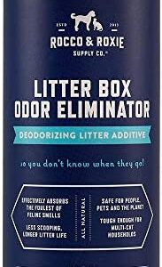 Rocco & Roxie Litter Box Odor Eliminator – Best Natural Urine Deodorizer for Cat Litter Boxes – You Won’t Need to Change The Cat Litter as Often – Fresh Scent – Safe for Kitty (12 oz Bottle)