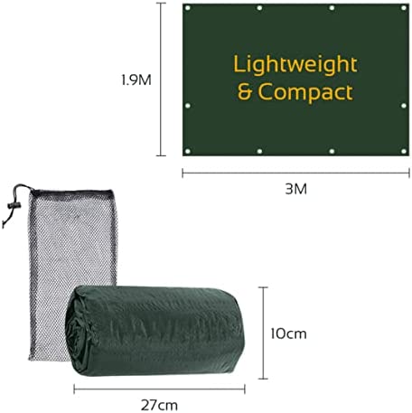 Milestone Camping 12010 Multipurpose 1.9M x 3M Tarpaulin Ground Sheet/Ties Down Easily/Durable, Versatile and Waterproof - Image 2