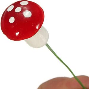 50 Pc Mini Red Mushroom Garden Dotted Small Potted DIY Toy House Landscape Bonsai Plant Garden Decoration,Garden Furniture,Garden Ornaments,Planting Tool,Garden Decoration,Farthers Day Gift