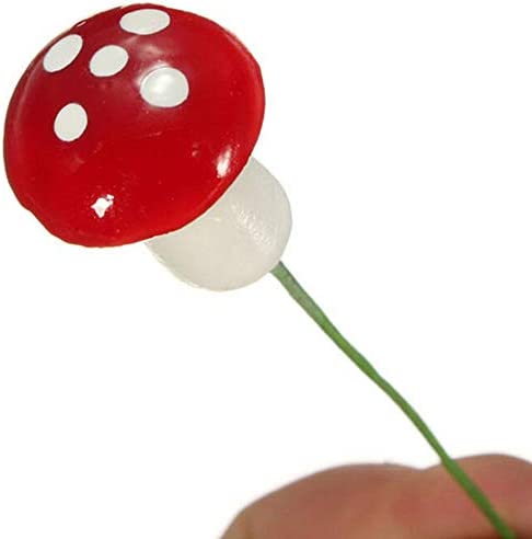 50 Pc Mini Red Mushroom Garden Dotted Small Potted DIY Toy House Landscape Bonsai Plant Garden Decoration,Garden Furniture,Garden Ornaments,Planting Tool,Garden Decoration,Farthers Day Gift