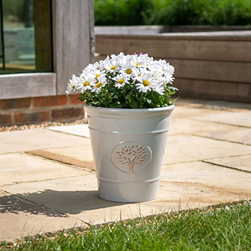 Creekwood Blenheim Modern Indoor/Outdoor Lightweight Garden Pot Planter W40cm x H41cm, Grey, 43208 - Image 2