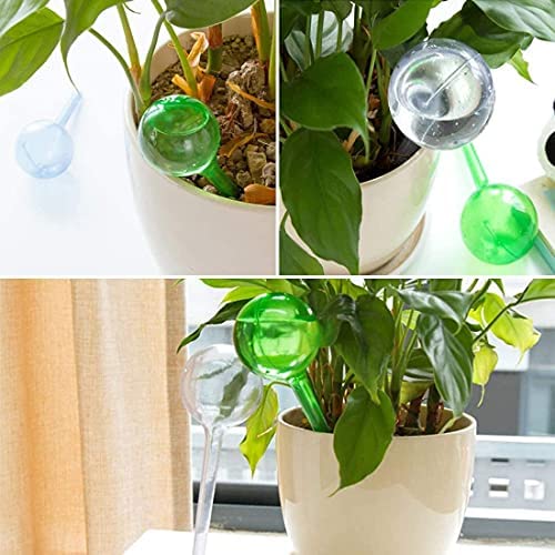 niCWhite 4pcs Plant Watering Bulbs, Automatic Plant Watering Globes Self-Watering System Garden Flower Plant Waterers Drip Irrigation Device for Indoor Outdoor, Green Colored - Image 7