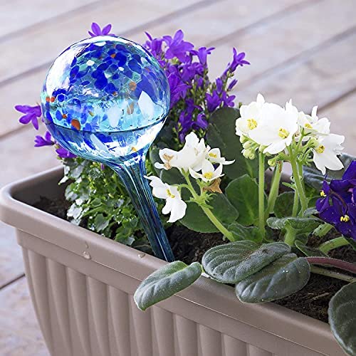 TechAffect Self Watering Globes Automatic Plant Waterer, Automatic Watering Spikes, Hanging Basket Watering Device Plant Drip Feeders Plant Waterers when Away - Pack of 2 - Image 2