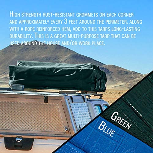 KAV Waterproof Tarpaulin Tarpoline tarpaulins Tarp for Universal Covering Garden Furniture, Camping, Roof Caravan Building site Ground Sheet with Eyelets 120 GSM - Image 5