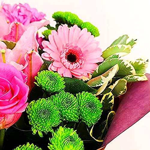 Pink Simplicity Hand Tied Fresh Flowers with Free Delivery, Fresh Flowers Delivered Next Day Prime Delivery, Flowers Fresh Bouquet, Perfect for Birthdays, Anniversaries and Thank You Gifts - Image 5