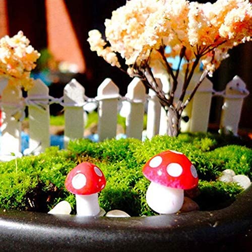 50 Pc Mini Red Mushroom Garden Dotted Small Potted DIY Toy House Landscape Bonsai Plant Garden Decoration,Garden Furniture,Garden Ornaments,Planting Tool,Garden Decoration,Farthers Day Gift - Image 3