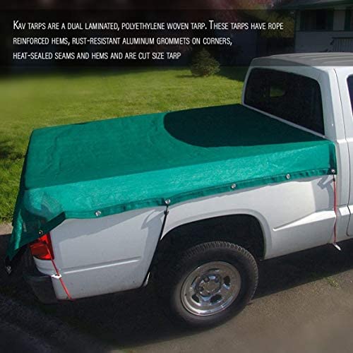 KAV Waterproof Tarpaulin Tarpoline tarpaulins Tarp for Universal Covering Garden Furniture, Camping, Roof Caravan Building site Ground Sheet with Eyelets 120 GSM - Image 7