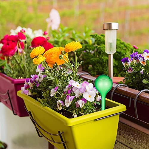 niCWhite 4pcs Plant Watering Bulbs, Automatic Plant Watering Globes Self-Watering System Garden Flower Plant Waterers Drip Irrigation Device for Indoor Outdoor, Green Colored - Image 2