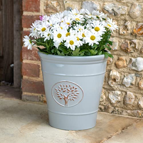 Creekwood Blenheim Modern Indoor/Outdoor Lightweight Garden Pot Planter W40cm x H41cm, Grey, 43208 - Image 3