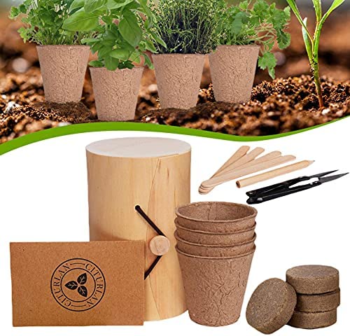 Grow Your Own Indoor Garden Seed Growing Kit Gardening Set Gardening Indoor Or Outdoor Pots Kids Gardening Set Easy For Novices To Grow 4 Plant Markers Pruner Scissors Trimmer Set Pulp Cup Pencil - Image 4