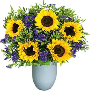 All Occasions Sunflower Bouquet, Summer Breeze Fresh Sunflowers with Free Delivery, Fresh Flowers Delivered Next Day, Sunflowers are Perfect for Birthdays, Anniversaries, Get Well and Thank You Gifts