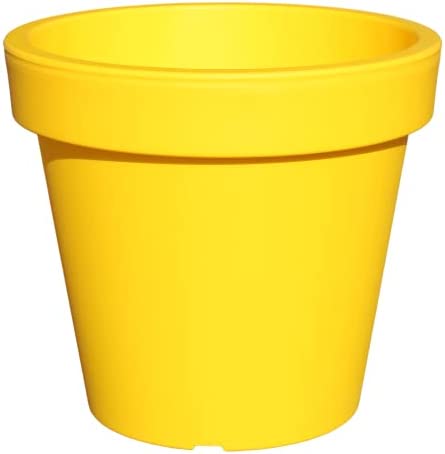 Bright Coloured Plant Pots Extra Large Planters Yellow Plant Pot 50cm LARGE PLANTER NO Drainage Holes. But can be drilled
