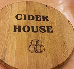 Cheeky Chicks Bespoke Recycled Solid Oak Whisky Barrel End House | Pub Signs | Plaques