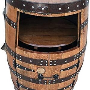 Cheeky Chicks Recycled Solid Oak Whisky Barrel Drinks Cabinet | Wine Rack | Patio Table