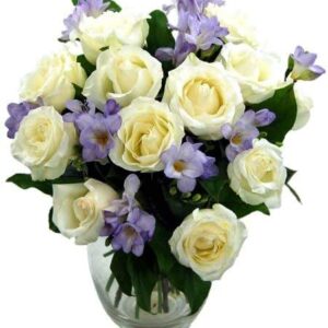Clare Florist Breathtaking Amethyst Bouquet with FREE Next Day Delivery - Rose and Freesia Fresh Flowers Perfect for Birthdays, Anniversaries and Thank You Gifts
