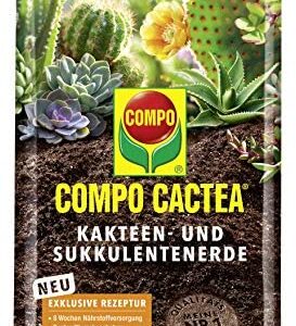 Compo Cactea® Cactus and Succulent Soil, high Quality Special Soil for All Types of Cacti and Thick-leaved Plants, 10 litres