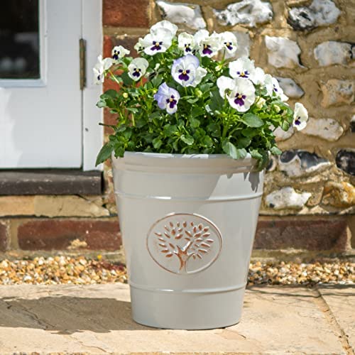 Creekwood Blenheim Modern Indoor/Outdoor Lightweight Garden Pot Planter W40cm x H41cm, Grey, 43208