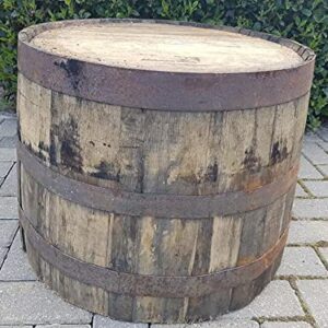 FLAT TOP Oak Whiskey Half BARREL - Ideal Garden table, Coffee table, Side stand