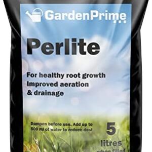 GardenPrime Perlite Potting Mix, Improves Compost Soil for healthy root growth, better aeration and drainage (5 Litres)