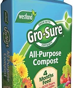 Gro-sure 11200018 All Purpose Compost with 4 Months Plant Feed, 10 Litre - Dark