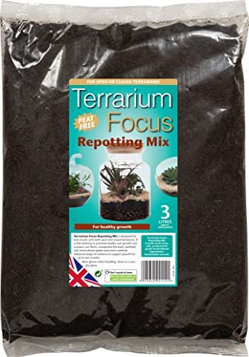 Growth Technology Ltd Terrarium Focus Repotting Mix 3L, Brown