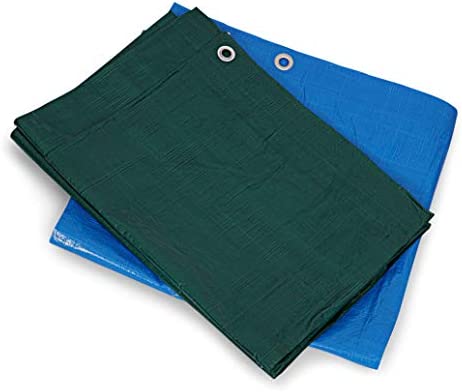 KAV Waterproof Tarpaulin Tarpoline tarpaulins Tarp for Universal Covering Garden Furniture, Camping, Roof Caravan Building site Ground Sheet with Eyelets 120 GSM
