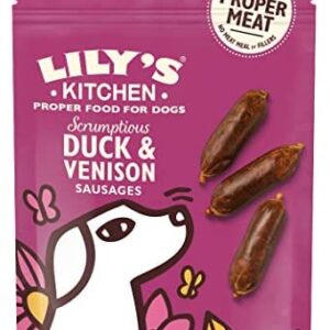 Lily's Kitchen Scrumptious Duck and Venison Sausages Dog Treat (8 x 70 g)