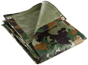 MCM X-Large (2.7m x 3.5m (8ft x 11ft) Camouflage Tarpaulin - Waterproof Outdoor Den Fishing Camping Army Ground Sheet CoverTent Camping Furniture