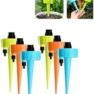 Plant Self Watering Spikes,Self Plant Waterer,Automatic Plant Waterer Constant Fow Drip Irrigation,Slow Release Vacation Plants Watering System with Control Valve Switch for Outdoor Indoor Plants