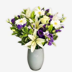 Purple Wishes Bouquet, Fresh Cut Flowers Delivered, Beautiful Fresh Flowers with Free Delivery, Ideal for Birthdays, Anniversaries and Thank You Gifts