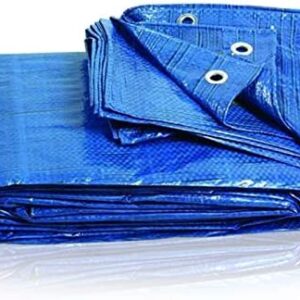 SATCO Deals - Blue *Tarpaulin* 1.2M X 1.8m / 6ft x 4ft Waterproof Camping Heavy Duty Strong Light Weight Ground Sheet 80GSM (1.2M X 1.8M)