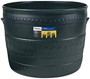 Stewart Patio Tub Planter, 50 Centimeter Diameter, 39 Centimeter Height - Gun Metal Black
