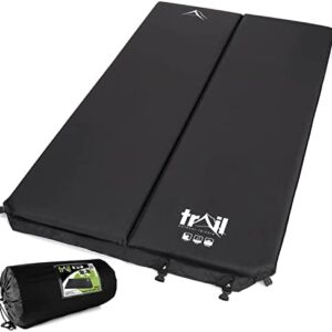 Trail Double Self Inflating Camping Mat Inflatable Sleeping Roll Mattress 5cm Thick