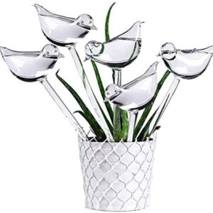 Yesoa 5 Pcs Bird Automatic Plant Waterer, Plastic Self-Watering Stakes Water Globe Automatic Irrigation Device for Indoor & Outdoor Plants, Houseplant Garden Flower