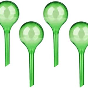 niCWhite 4pcs Plant Watering Bulbs, Automatic Plant Watering Globes Self-Watering System Garden Flower Plant Waterers Drip Irrigation Device for Indoor Outdoor, Green Colored