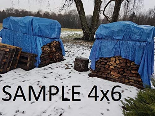 Tarpaulin 6 x 8 m Ground Sheet with metal rings Covers Sunshading Hammock Tent Portable Waterproof Cover Cloth Car roof Lightweight For Outdoor Hiking Camping - Image 3