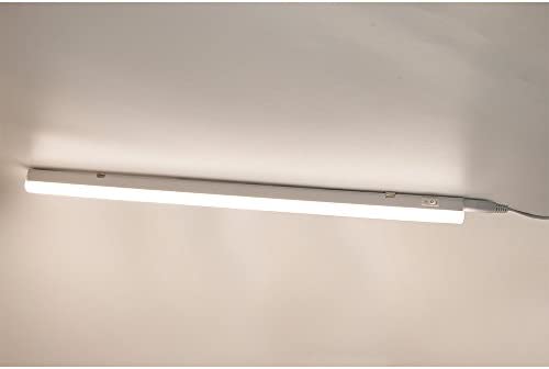 Connectible Hardwired 2X 9W LED Kitchen Under Cabinet Lights, Under Cupboard Light Fixtures, 4000K Neutral White Lighting, Lamp Length 573MM with British Power Plug, Pack of 2 Lamps by ENUOTEK - Image 8