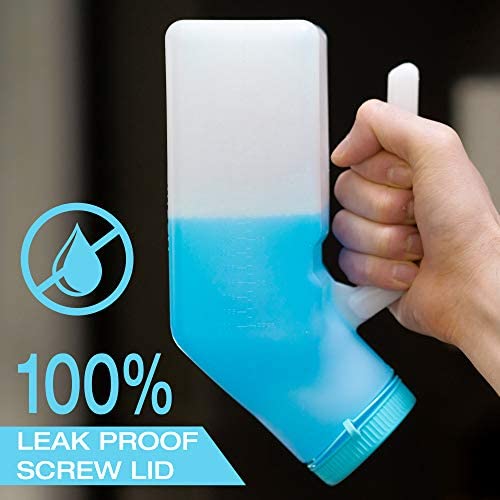 Urinals for Men Glow in The Dark Lid by Tilcare (3 Pack) - 32oz/1000mL Thick Plastic Mens Bedpan Bottle with Screw-on Lid - Spill Proof Urinary Chamber - Male Portable Travel Pee Bottles - Image 2