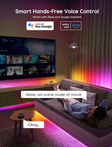Govee RGBIC Alexa LED Strip Light, 5m Smart WiFi App Control, Alexa and Google Assistant Compatible, Music Sync LED Lights for Bedroom, Living Room - Image 4
